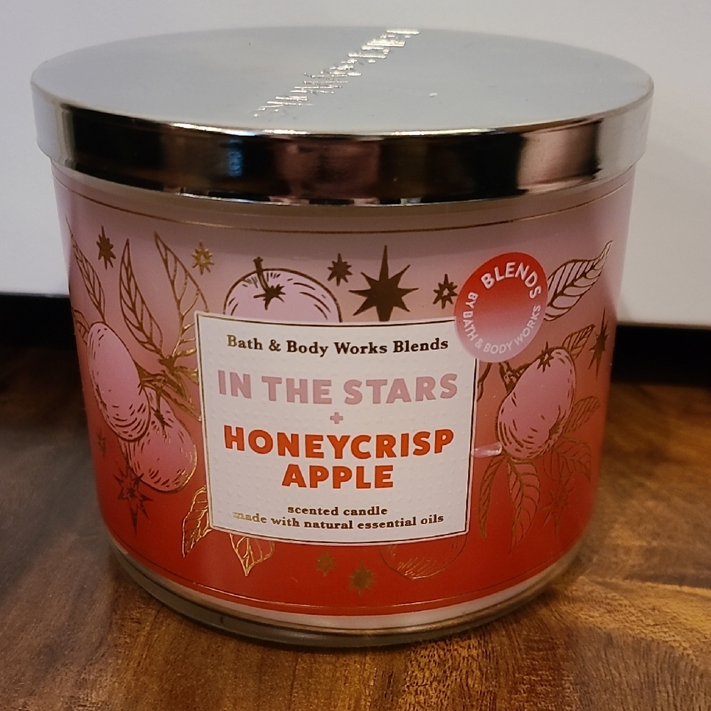 In The Stars & Honeycrisp Apple Blend 3 Wick Candle Bath And Body Works